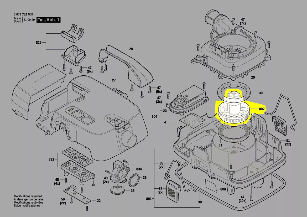 Moteur 18V réf. 1 619 PB6 688 Bosch